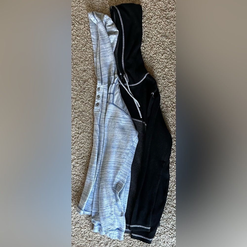 BKE Blue and White Henley Shirt